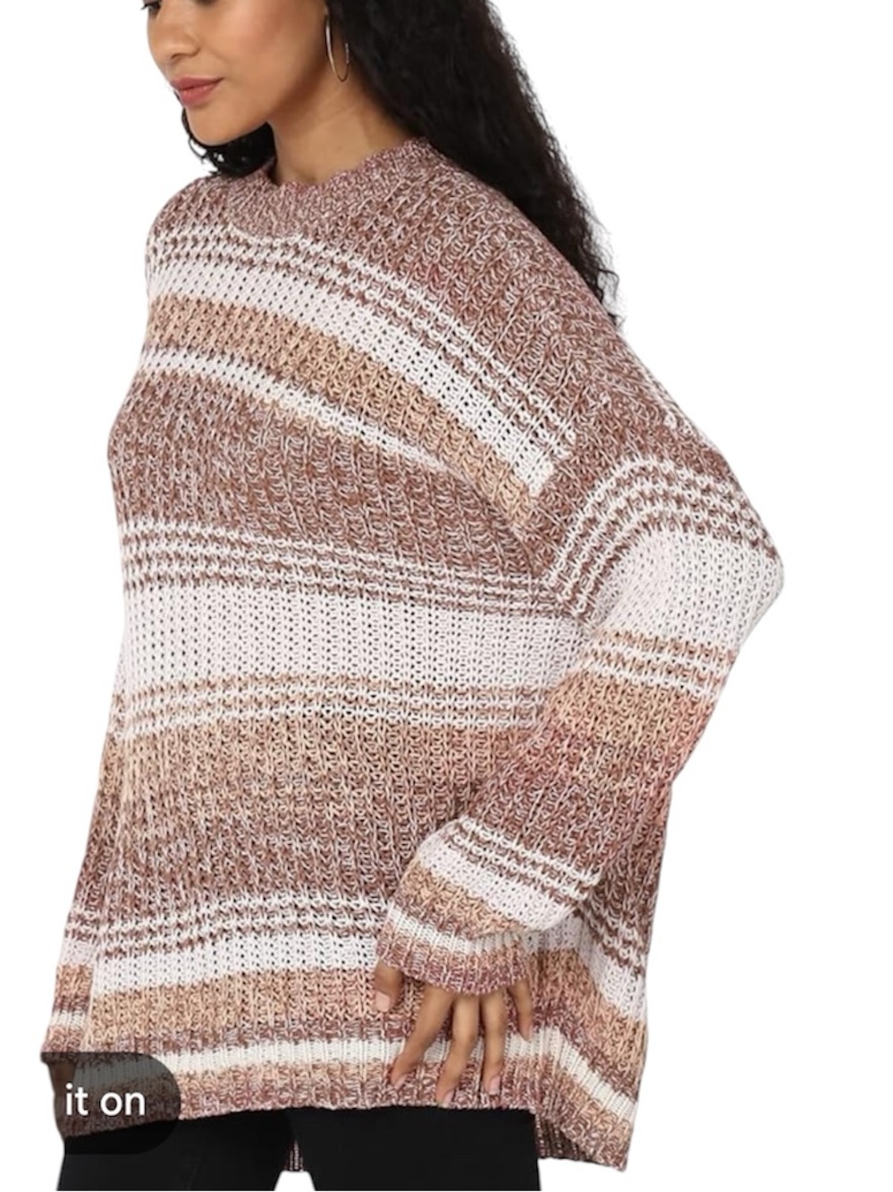 American Eagle Size Small Pink and Maroon Bohemian Style Sweater